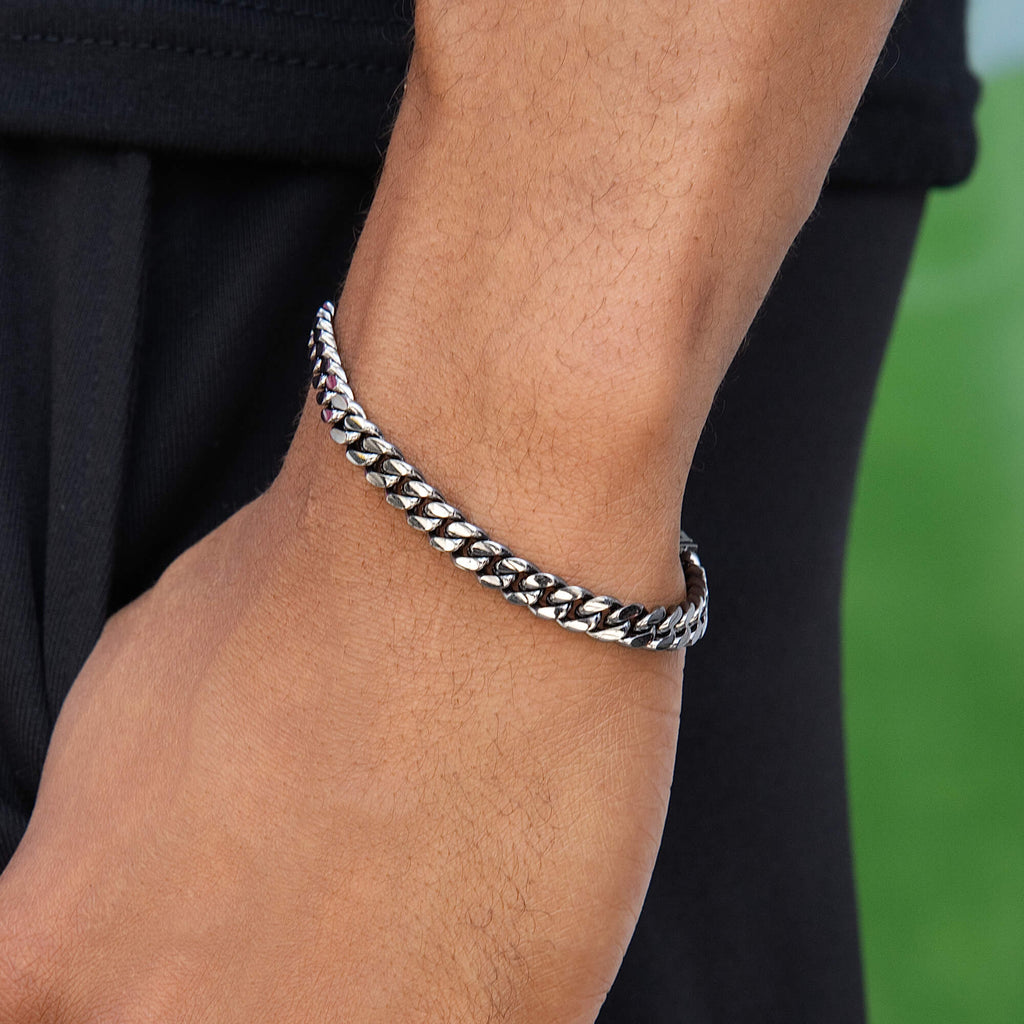 Miami Cuban Chain Bracelet in Black Rhodium - 6mm
