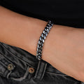 Miami Cuban Chain Bracelet in Black Rhodium - 8mm