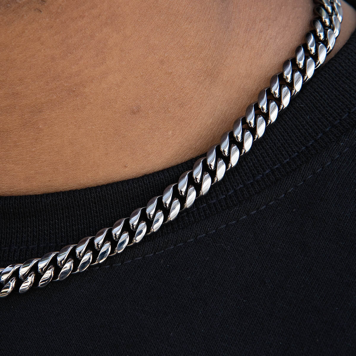 Miami Cuban Chain in Black Rhodium - 8mm