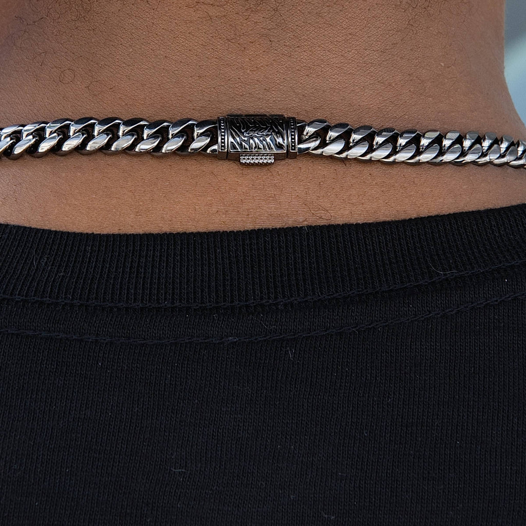 Miami Cuban Chain in Black Rhodium - 8mm