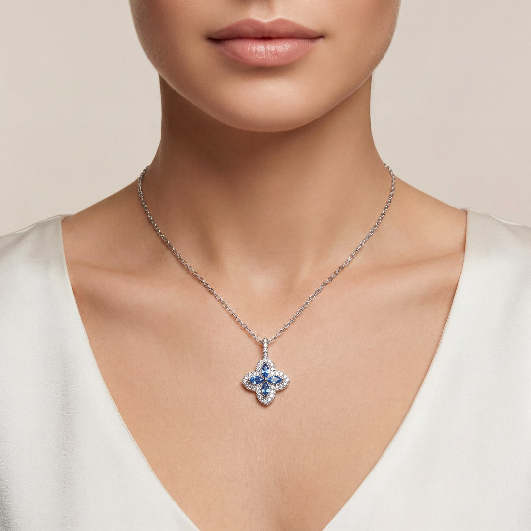 Blue Clover Icon Pendant