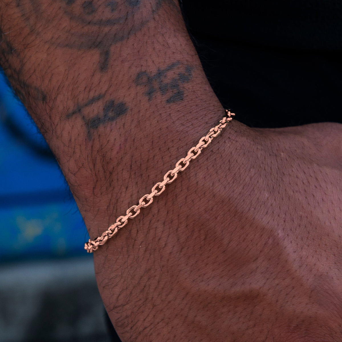 3.6MM Open Box Bracelet in Rose Gold