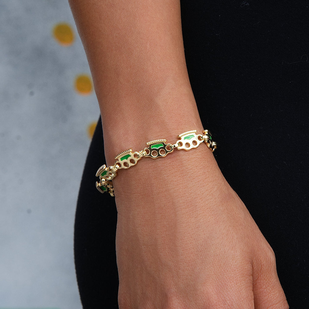 Poing Doré Micro Link Bracelet in Yellow Gold