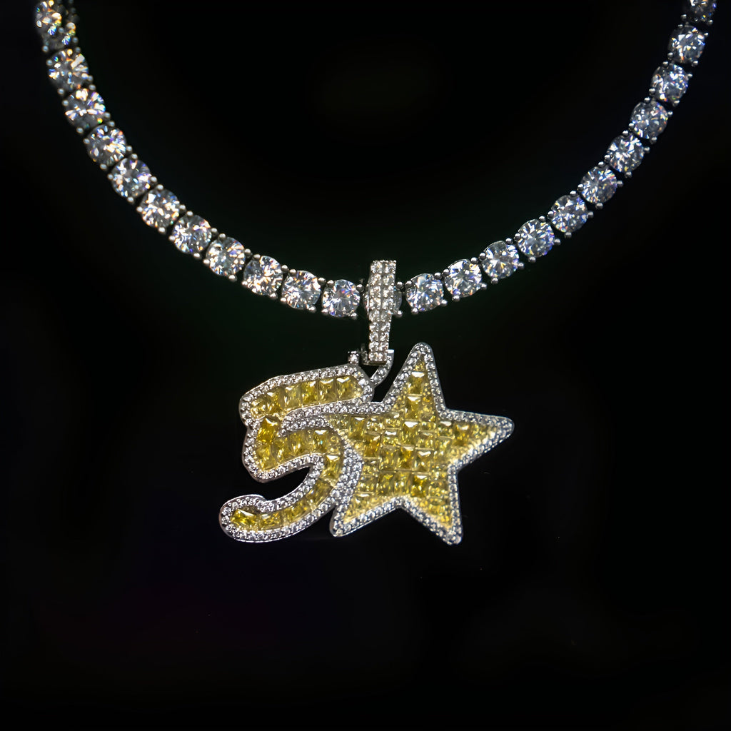 GLD X Bryce Underwood 5 Star Elite Pendant in White Gold