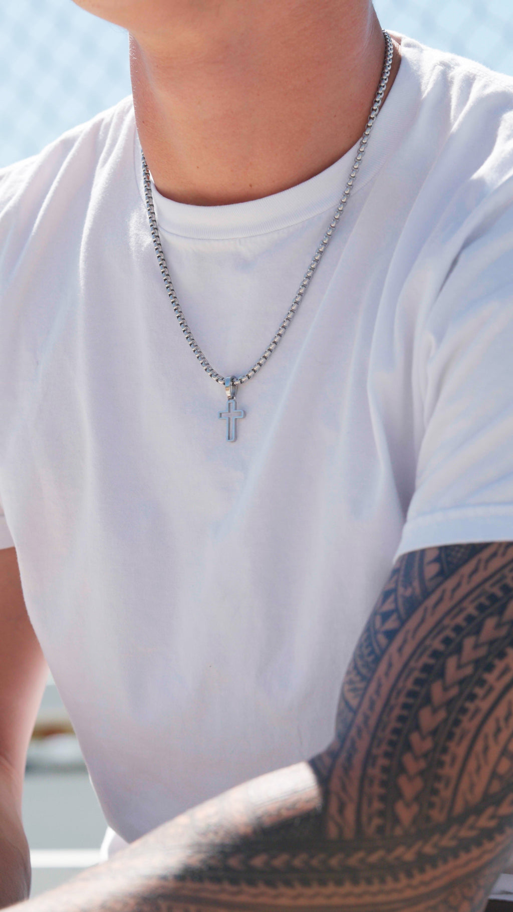 Outline Cross (Silver)