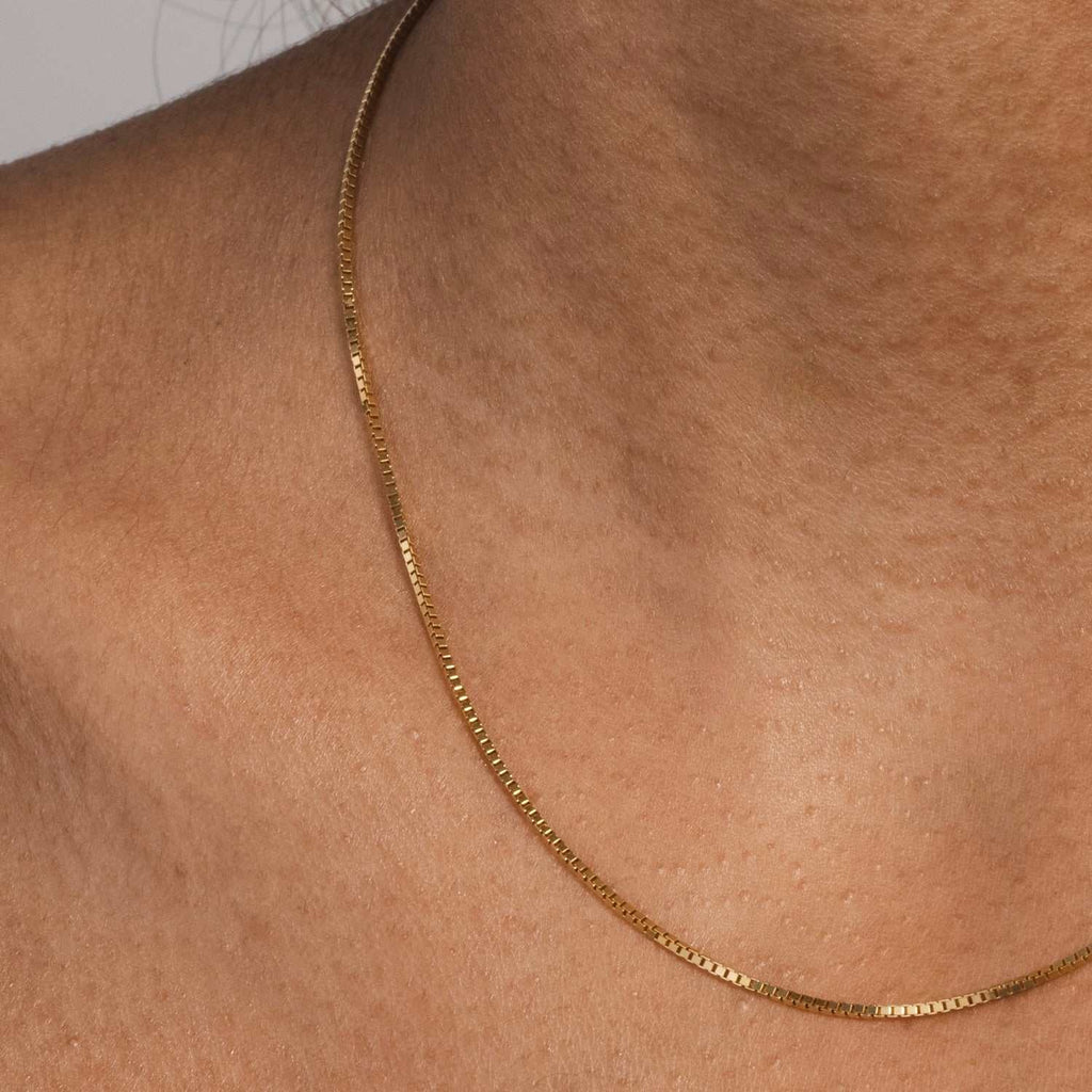 Solid Gold Box Chain 1.5mm