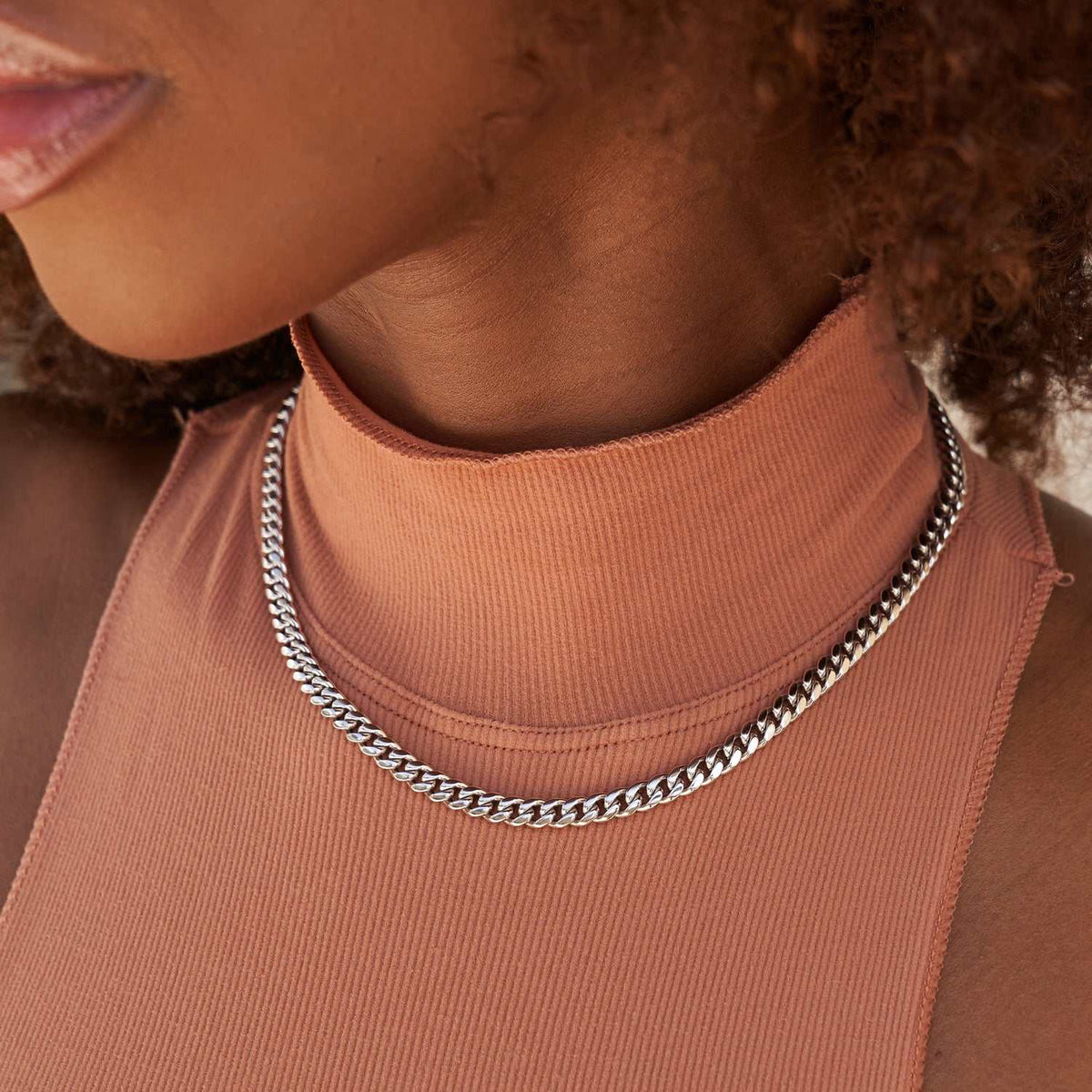 Miami Cuban Necklace + Bracelet Gift Bundle in White Gold - 5mm