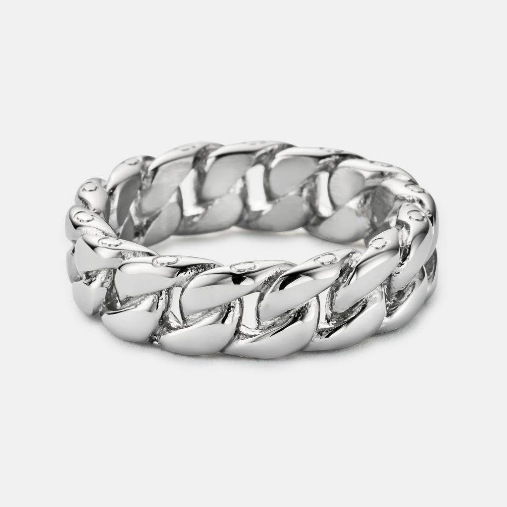 Cuban Band Ring (Silver) 6mm