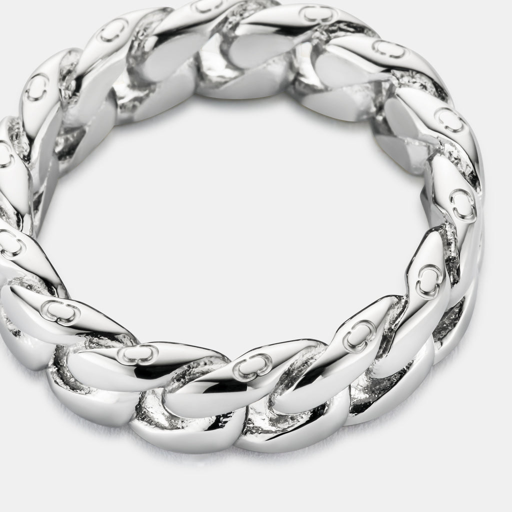 Cuban Band Ring (Silver) 6mm