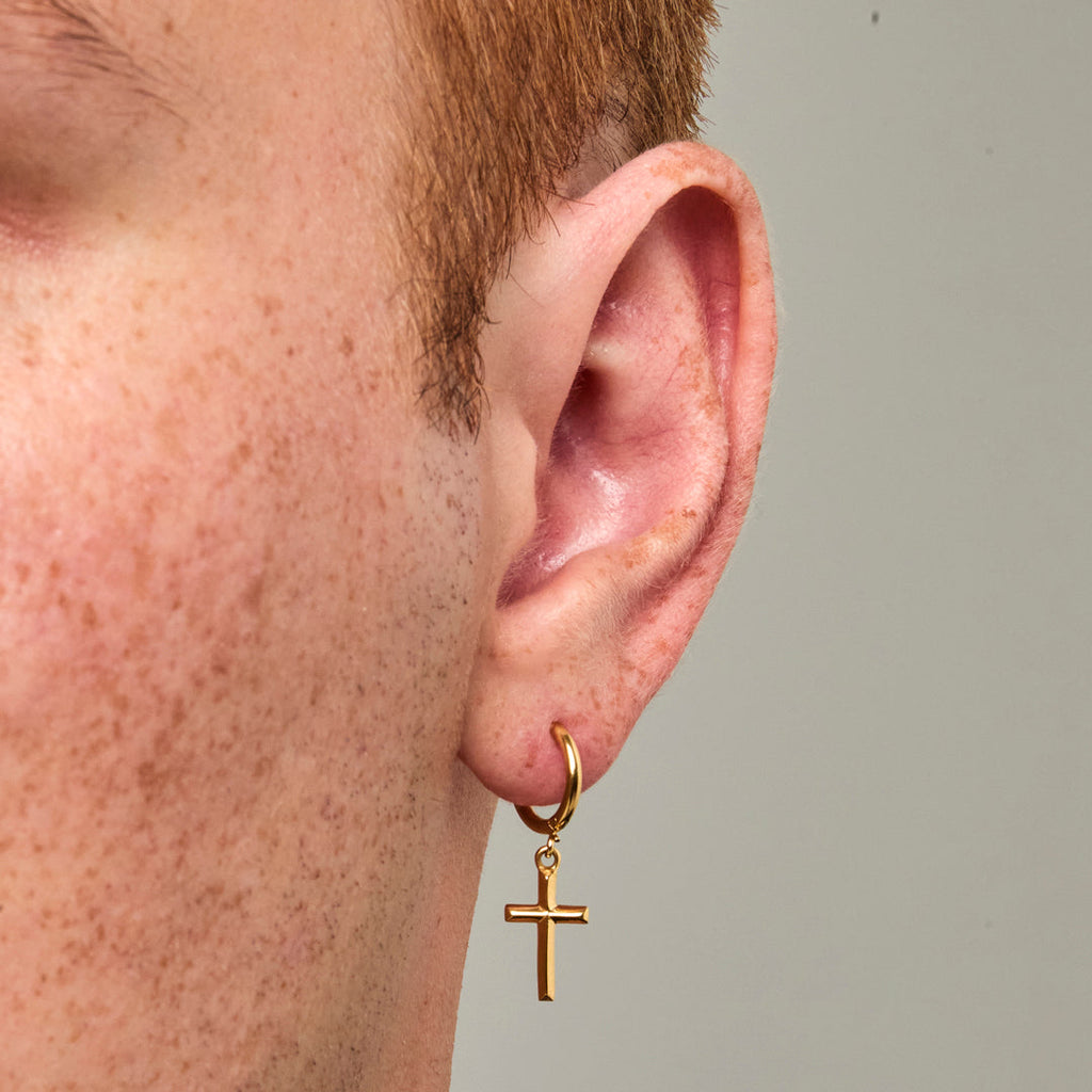Cross Earring (Gold)