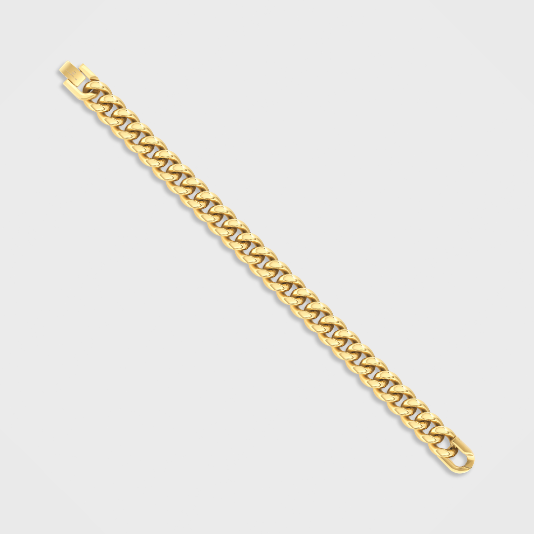 Cuban Link Bracelet (Gold) - 12mm