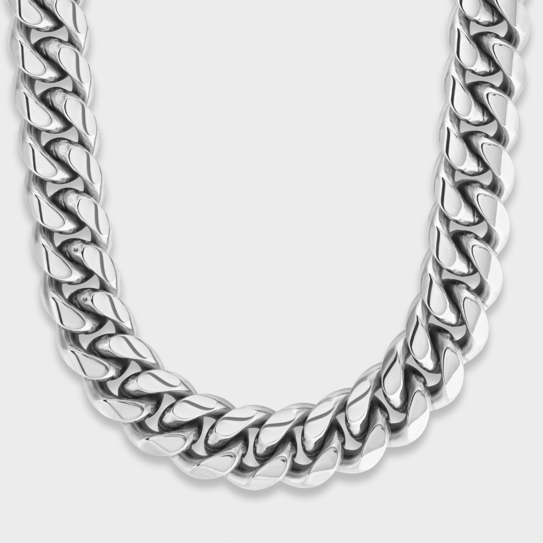 Cuban Link Chain (Silver) - 16mm