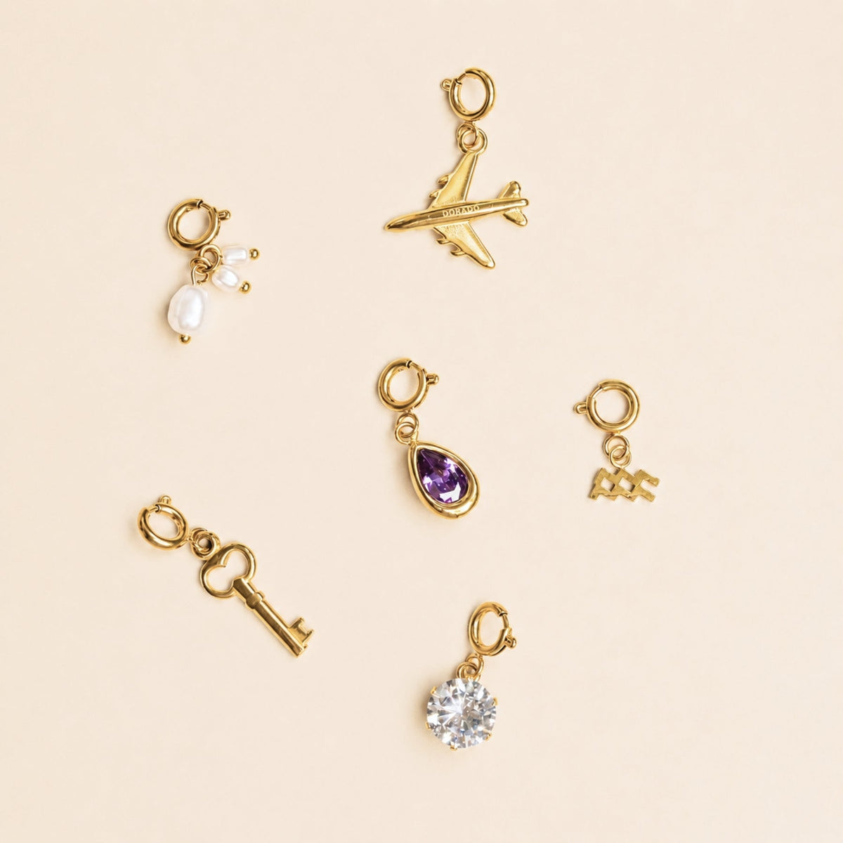 Solitaire Stone Charm