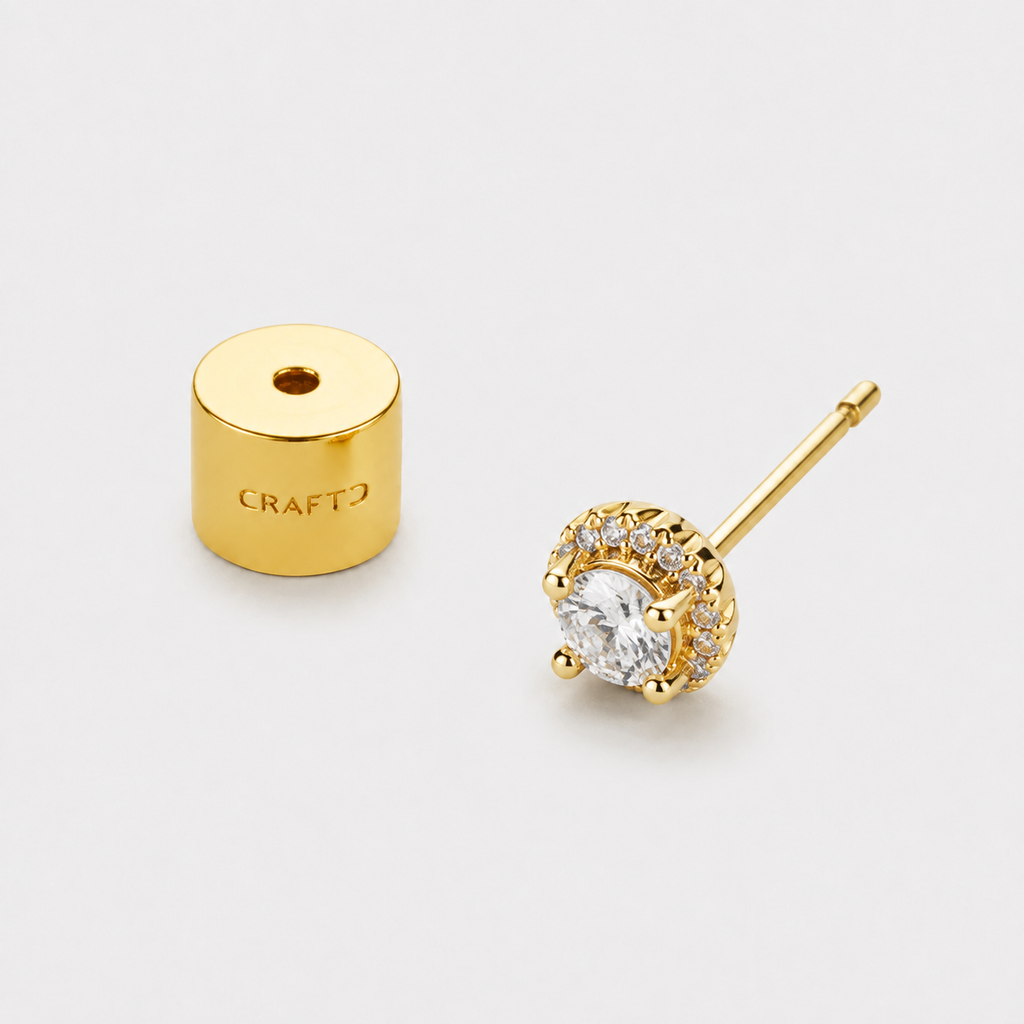 Small Diamond Stud Earring (Gold)