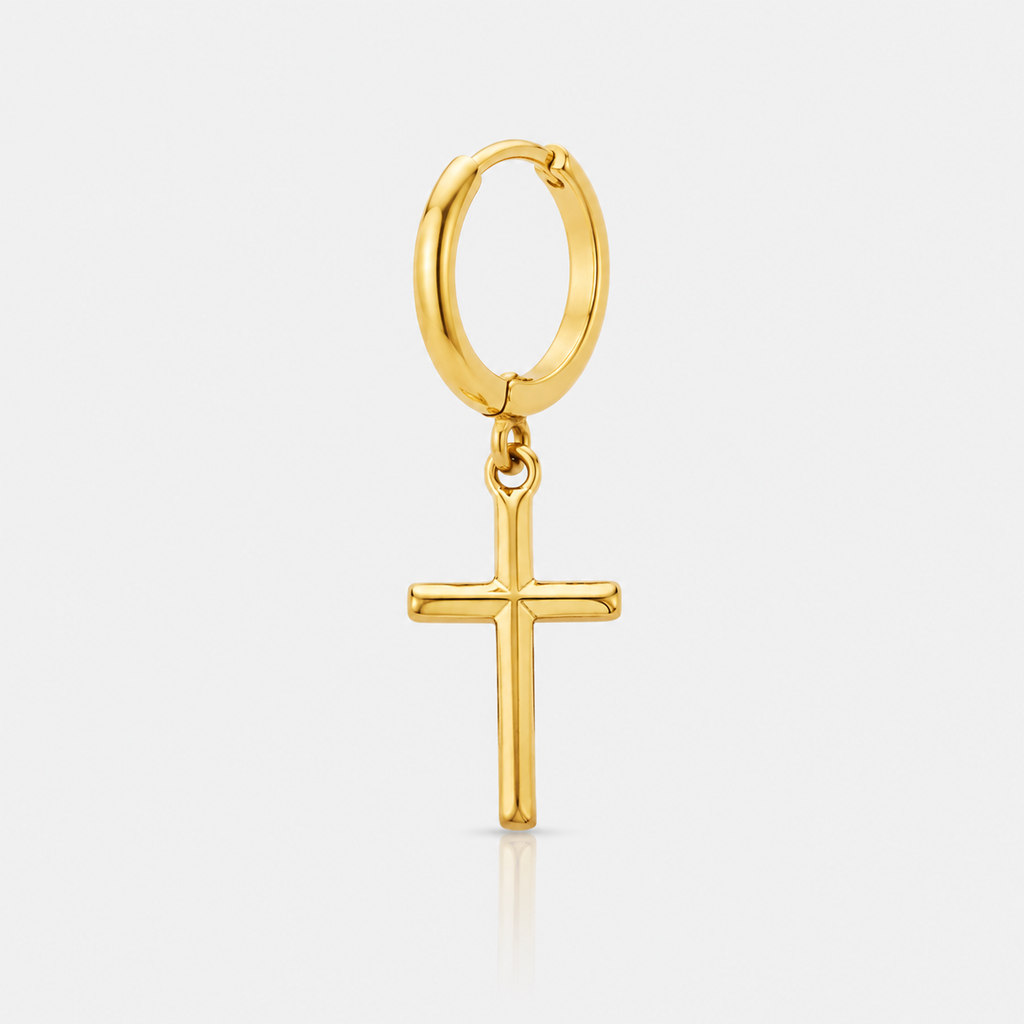 Cross Earring (Gold)