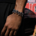 Circular Chain Bracelet in White Gold