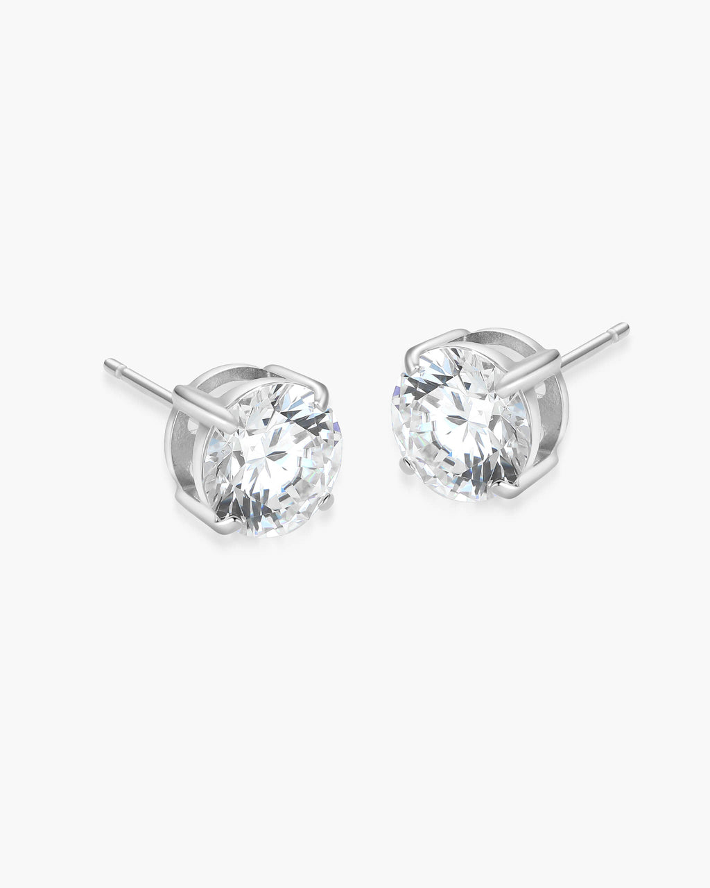 Classic Round Stud Earrings 8mm