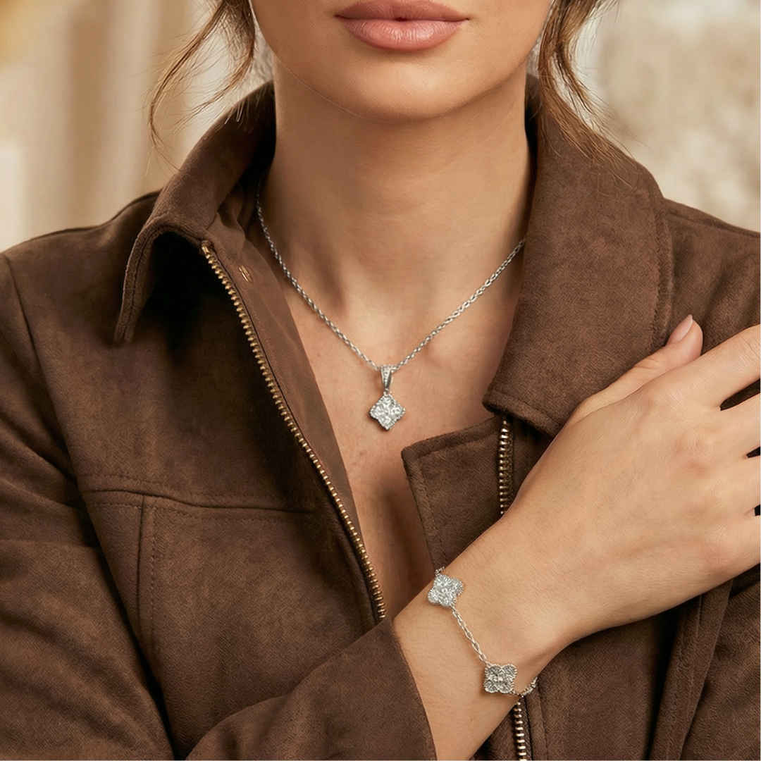 Clover Royale Chain + Bracelet (Silver)