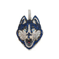Connecticut Huskies Logo in White Gold