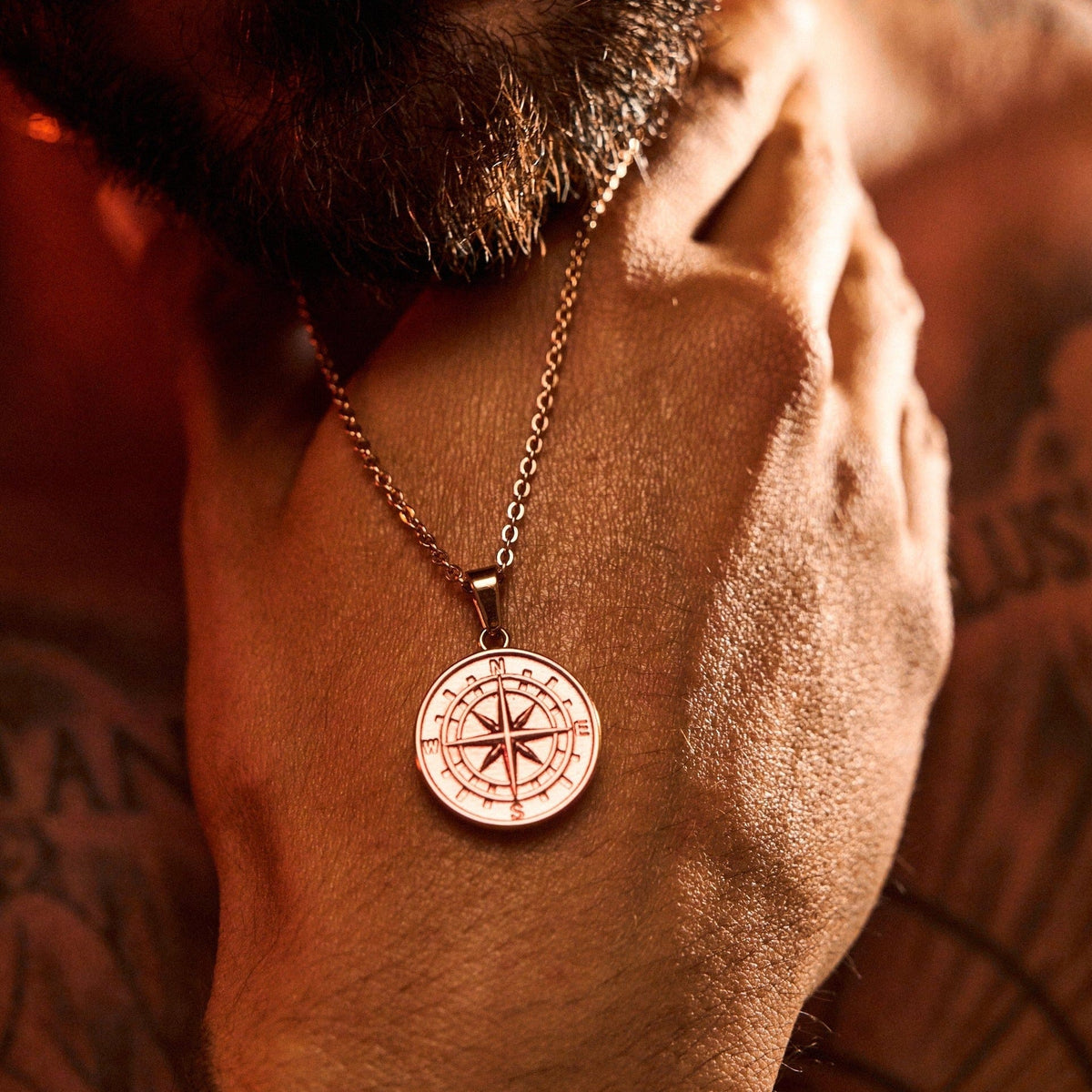 Compass Pendant (Rose Gold)
