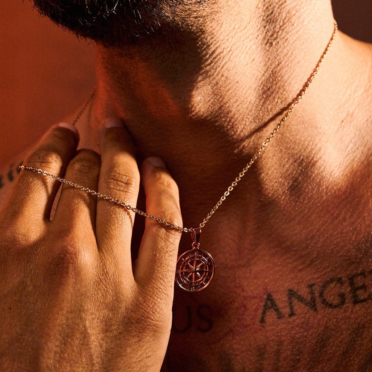 Compass Pendant (Rose Gold)