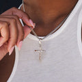 Solid White Gold Crucifix Pendant