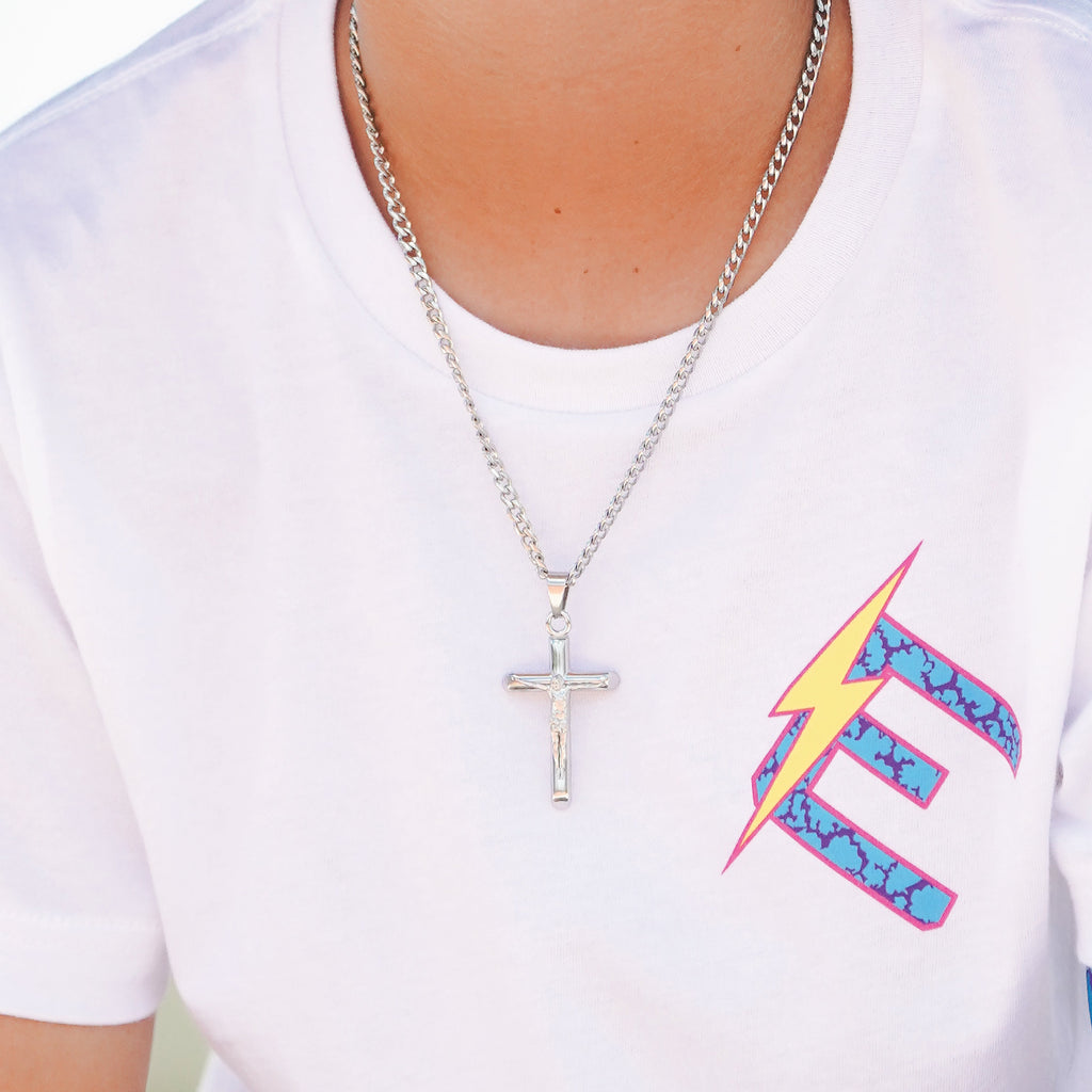Pro Crucifix Pendant Necklace Pendant Necklace - Stainless Steel