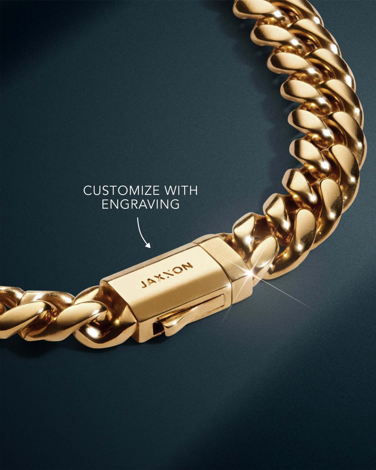 JX1 Automatic Set Bezel Watch + Cuban Link Chain 10mm