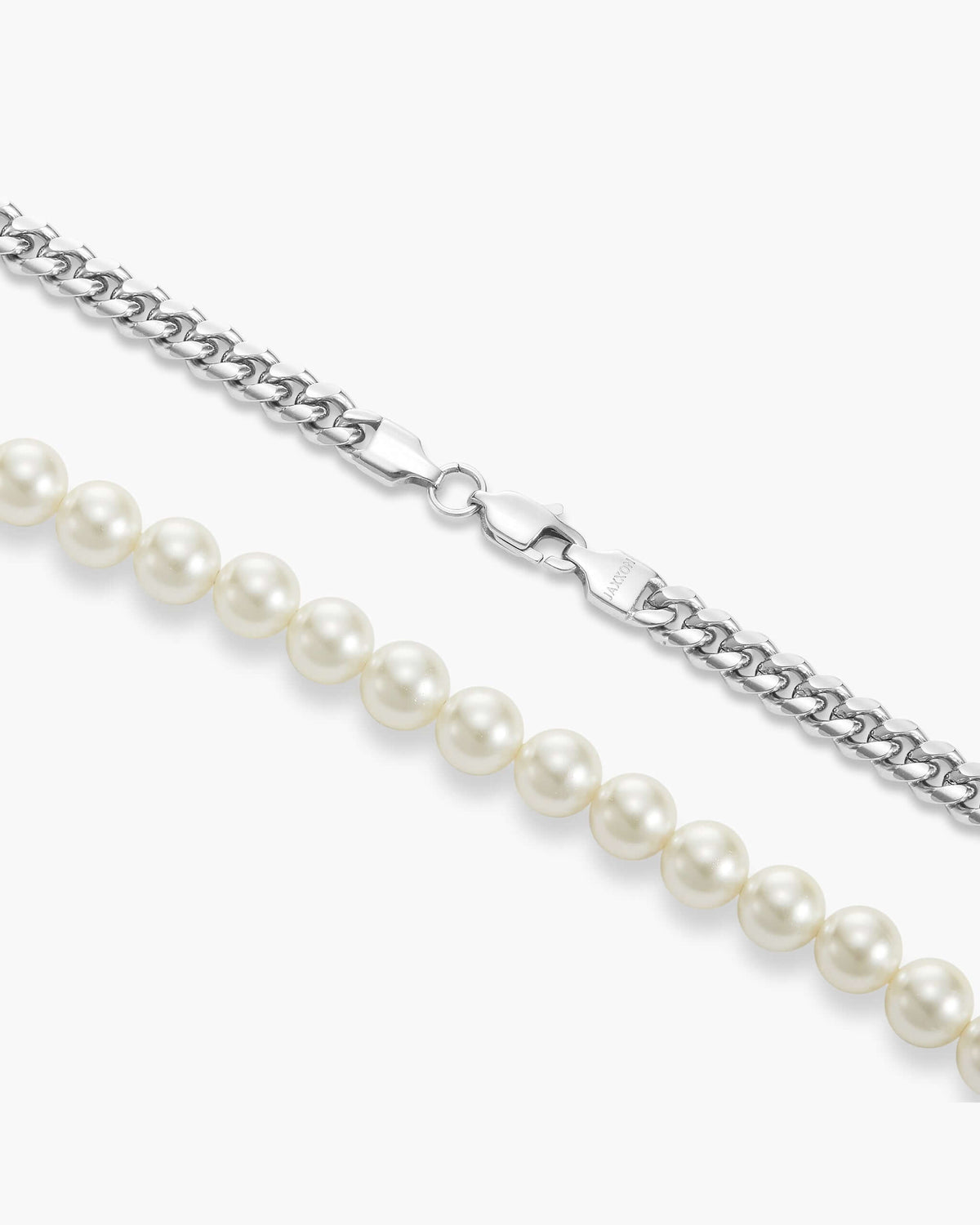 Cuban Link Pearl Necklace 8mm