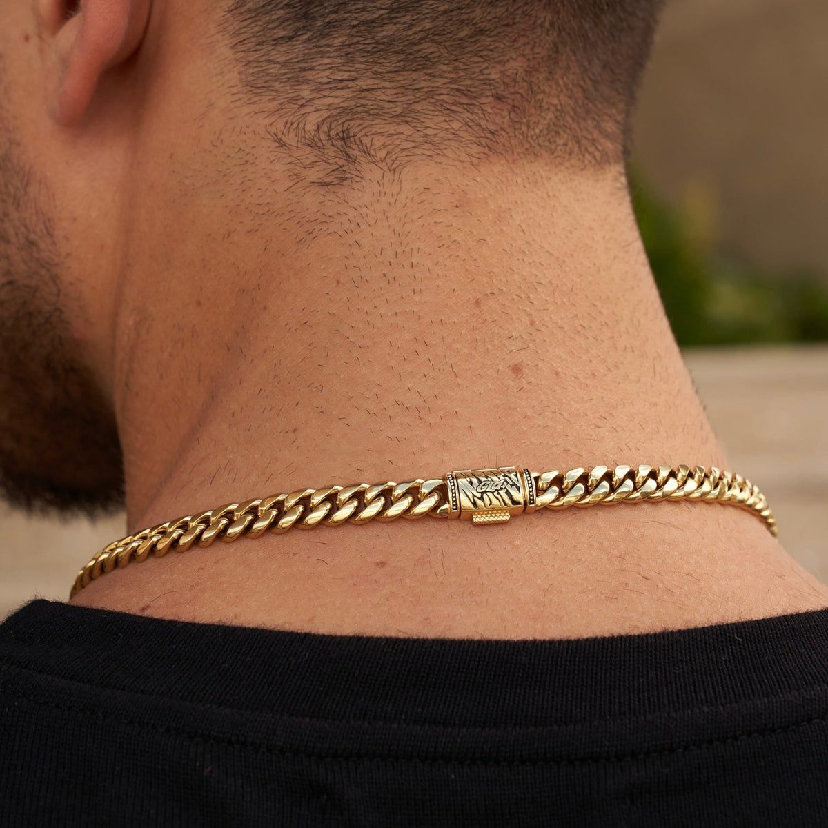 Solid Gold Miami Cuban Link Chain in Yellow Gold - 8mm