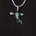 Green Lantern Body Official DC Comics Pendant in White Gold