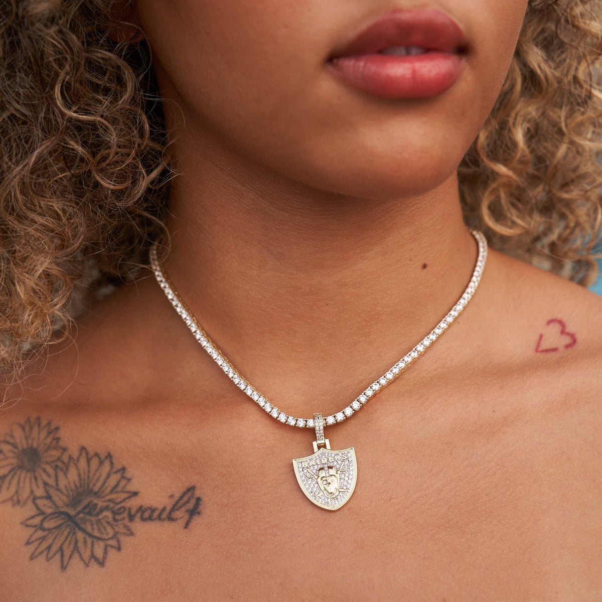 Las Vegas Raiders Official NFL Micro Logo Pendant - Yellow Gold
