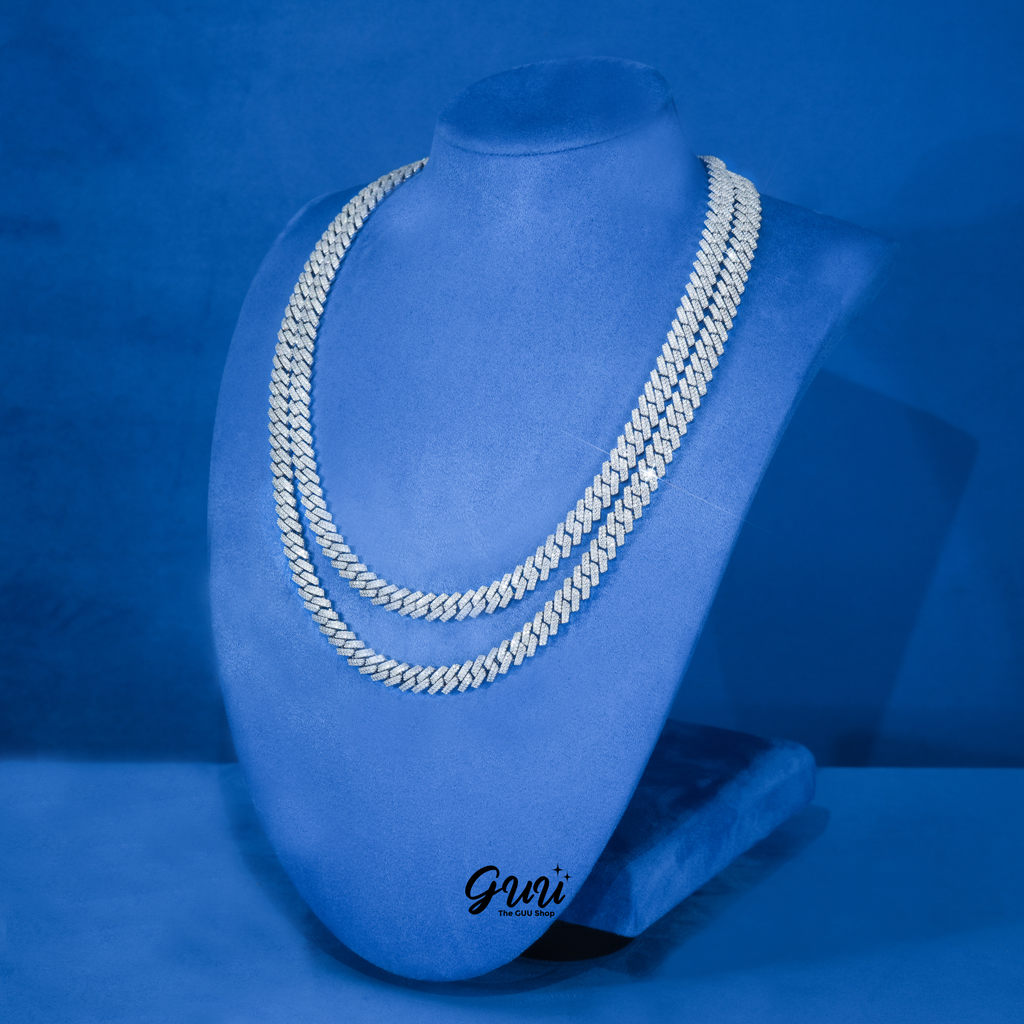VVS Moissanite 8.5MM Prong Cuban Link Chain