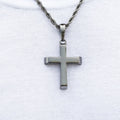 Simple Cross Pendant in Black