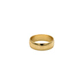 High Polish Rounded Band Ring in Solid Gold - 6mm