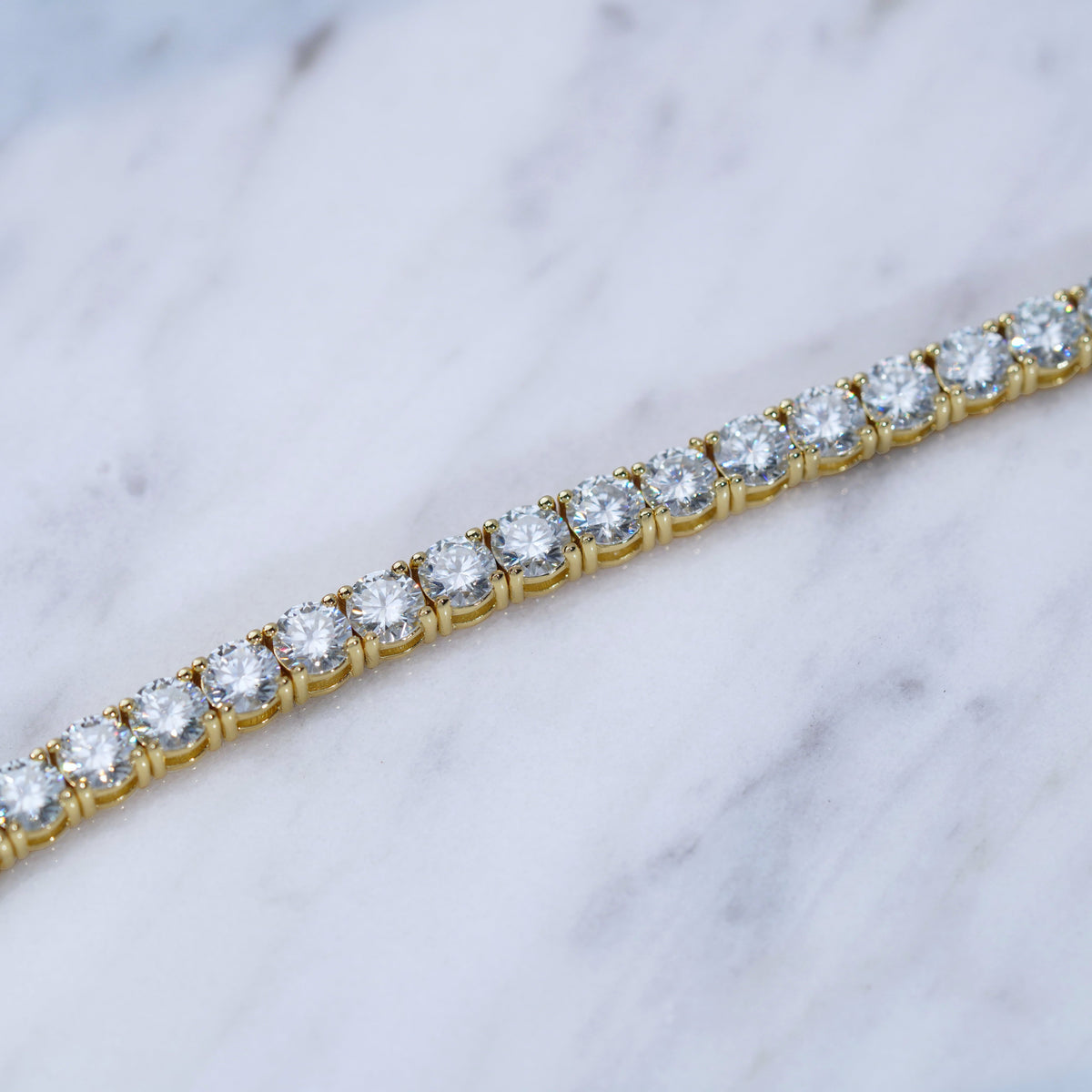 4MM 925S & VVS Moissanite Tennis Chain 18K Gold