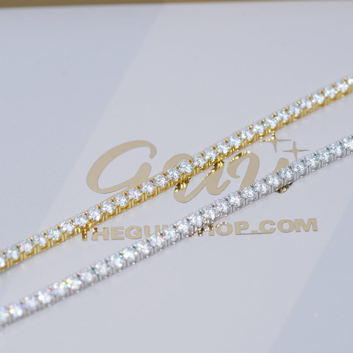 5MM 925S & VVS Moissanite Tennis Chain 18K Gold