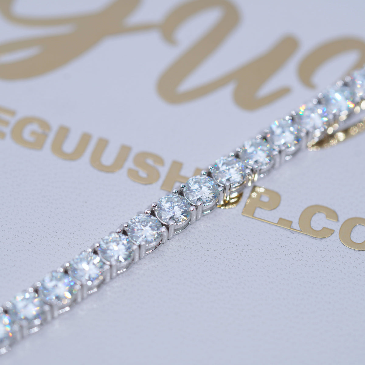 4MM 925S & VVS Moissanite Tennis Chain White Gold