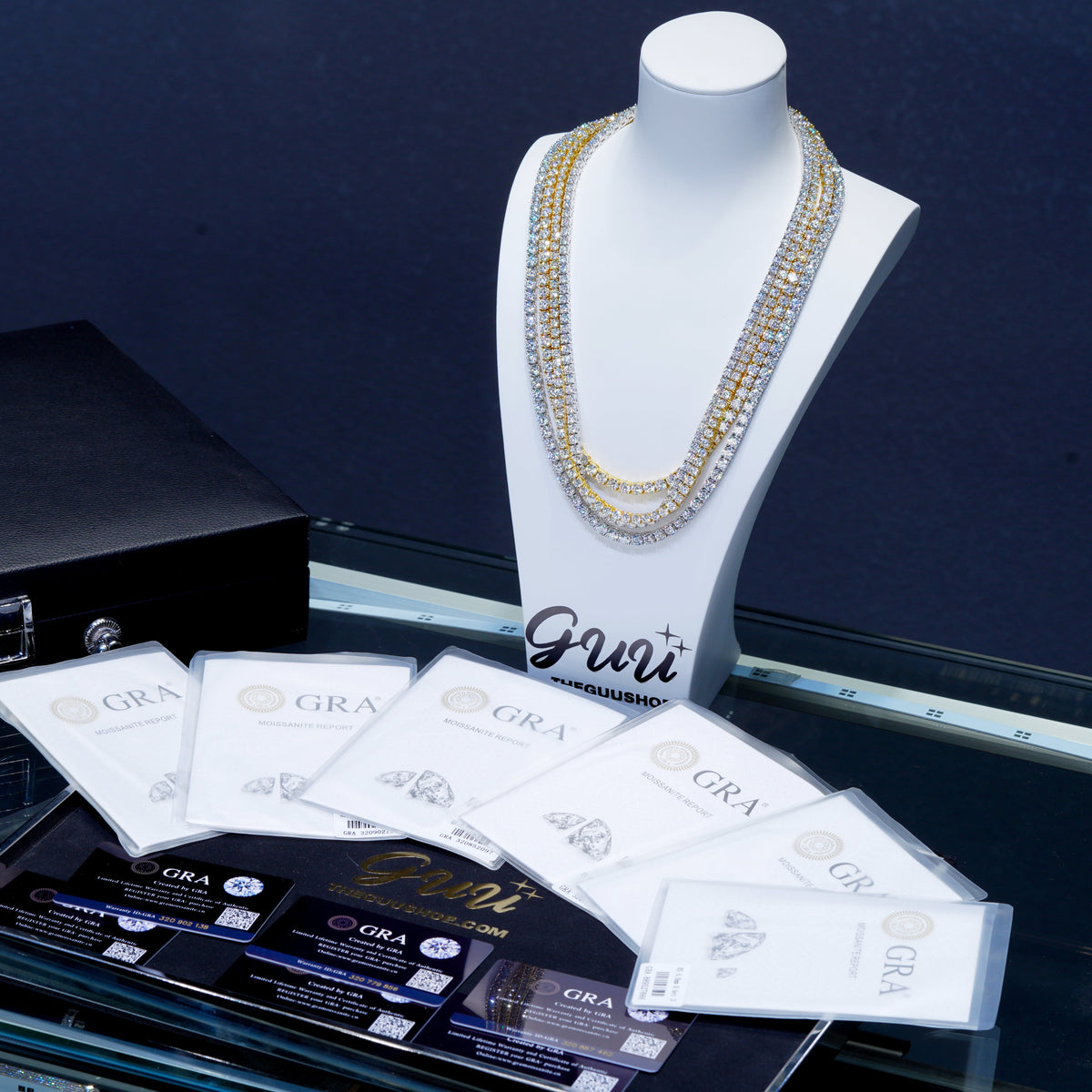 5MM 925S & VVS Moissanite Tennis Chain 18K Gold
