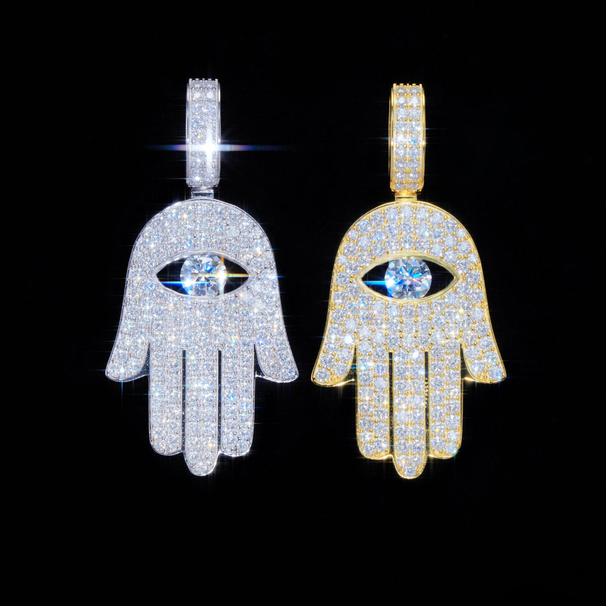 925S & VVS Moissanite Hamsa Necklace