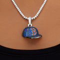 Boston Red Sox Official MLB Baseball Cap Pendant in White Gold