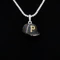 Pittsburgh Pirates Official MLB Baseball Cap Pendant in White Gold