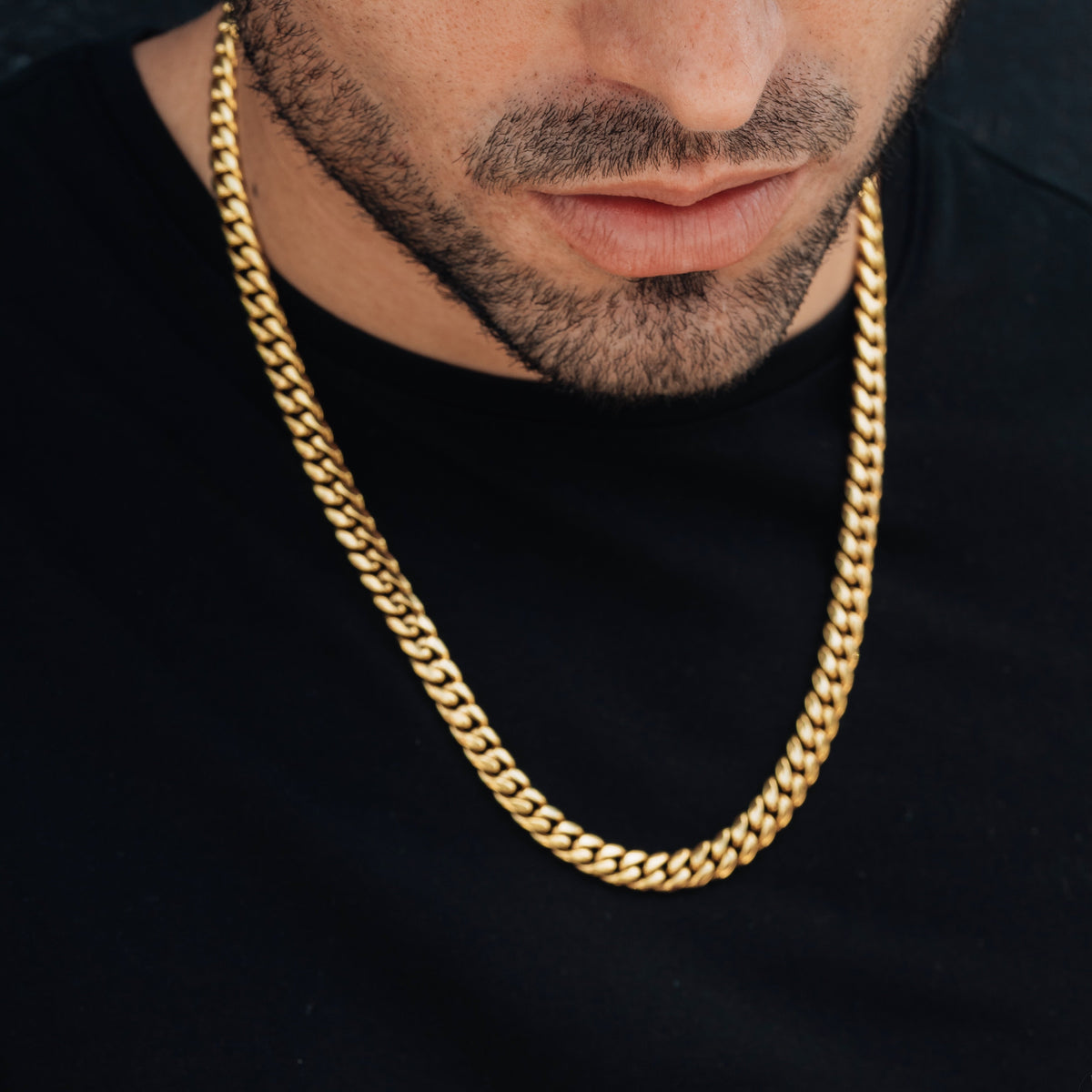 Solid Gold Miami Cuban Link Chain in Yellow Gold - 8mm