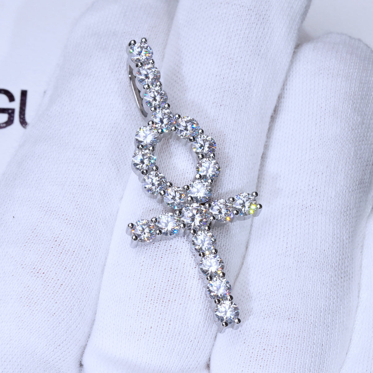 4.81 Carat 925S & VVS Moissanite Ankh Necklace