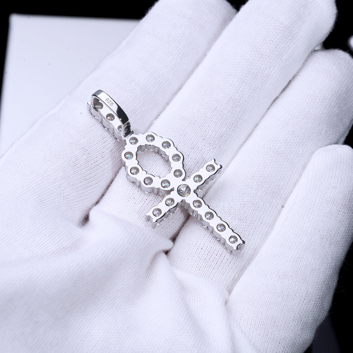 4.81 Carat 925S & VVS Moissanite Ankh Necklace