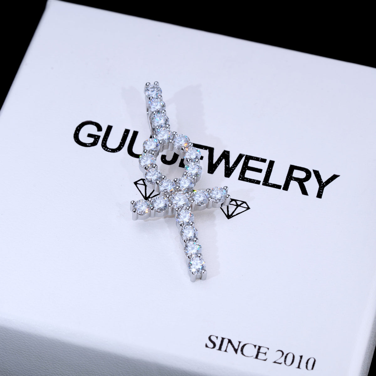 4.81 Carat 925S & VVS Moissanite Ankh Necklace