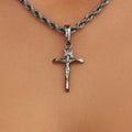 Crucifix Cross Pendant in Black