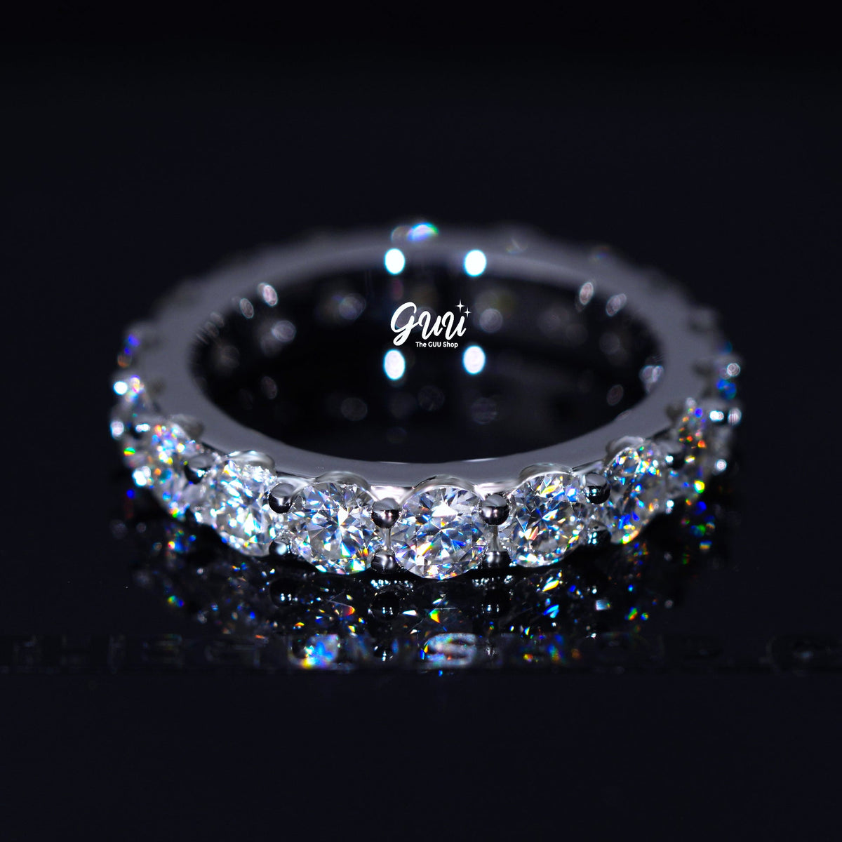 6.00 CARAT 925S & VVS Moissanite Single-Row Eternity Ring