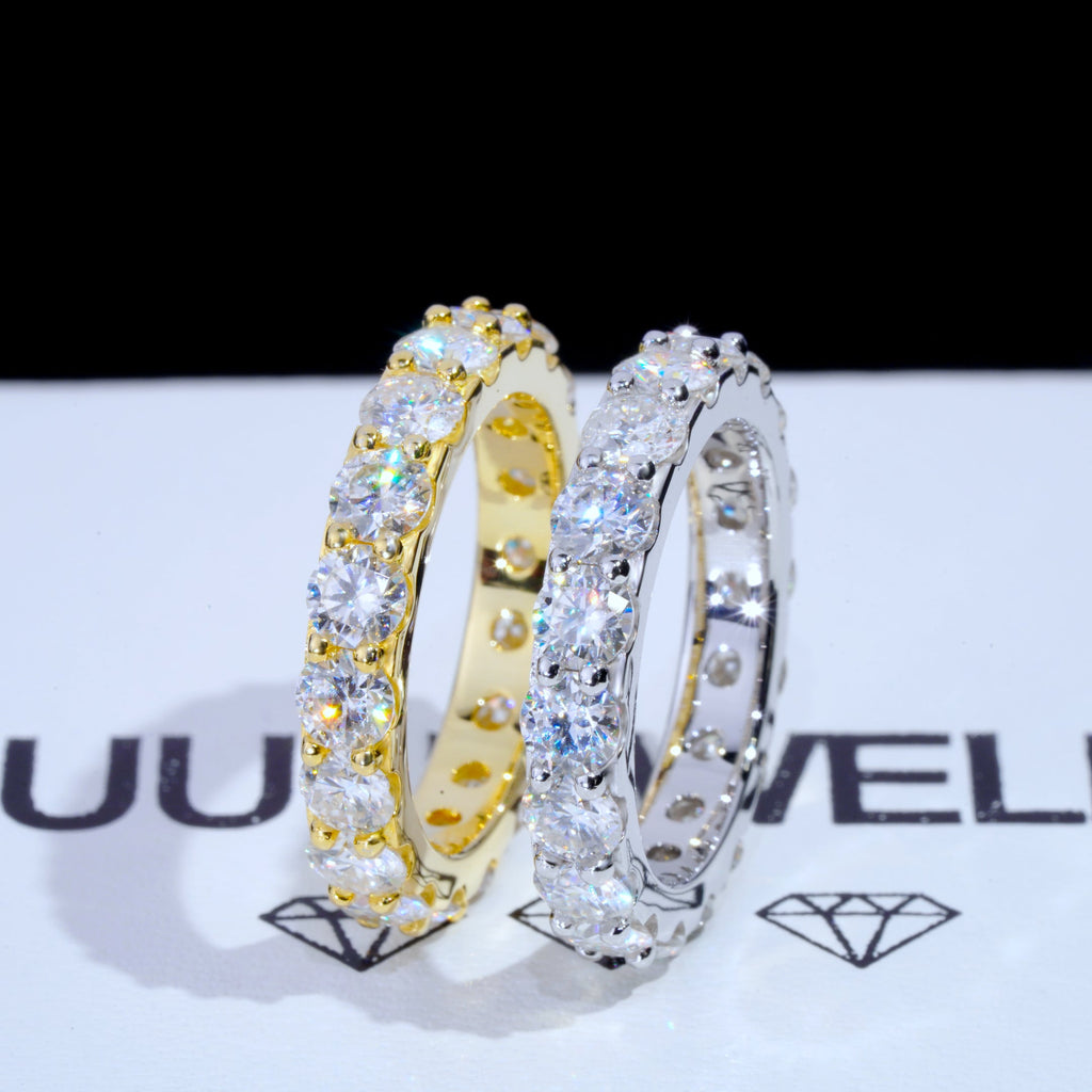 6.00 CARAT 925S & VVS Moissanite Single-Row Eternity Ring