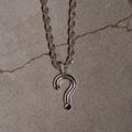 GLD x IDK New York Question Mark Pendant in Sterling Silver